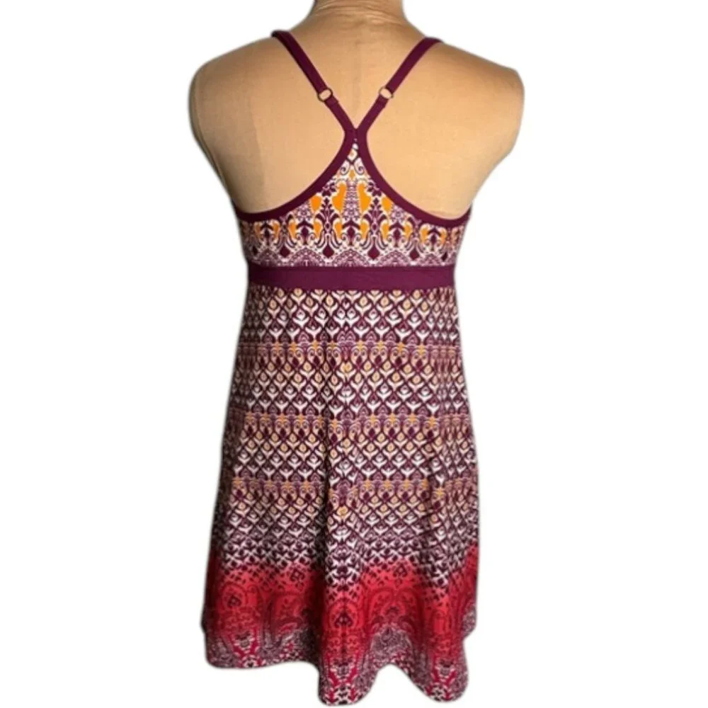 Athleta Swim Dress Shorebreak Grenadine Bombay Print Sml Racerback Built-In Bra - Picture 6 of 14